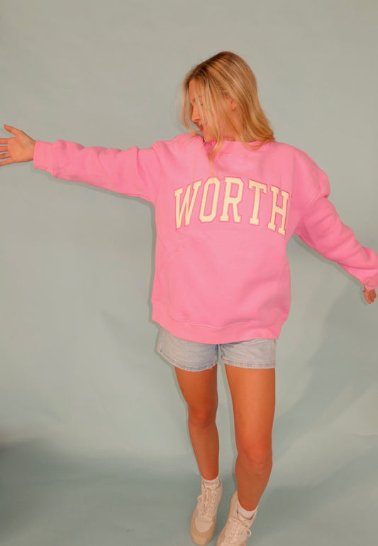 Pink and Yellow Worthy Mock Neck