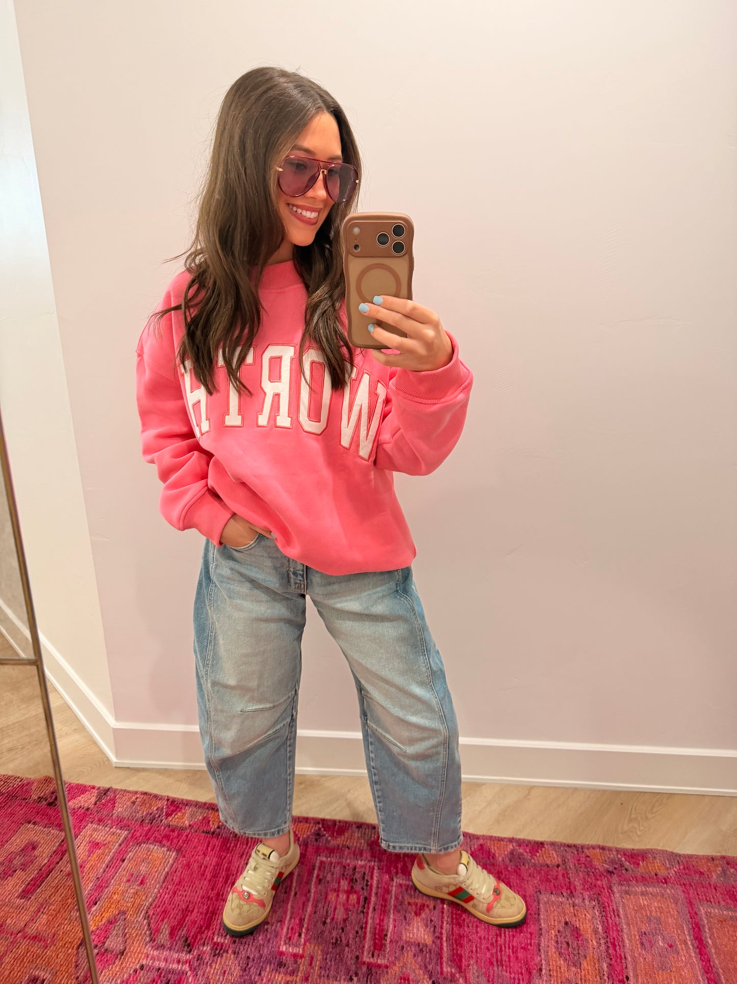 Neon Pink Worthy Mock