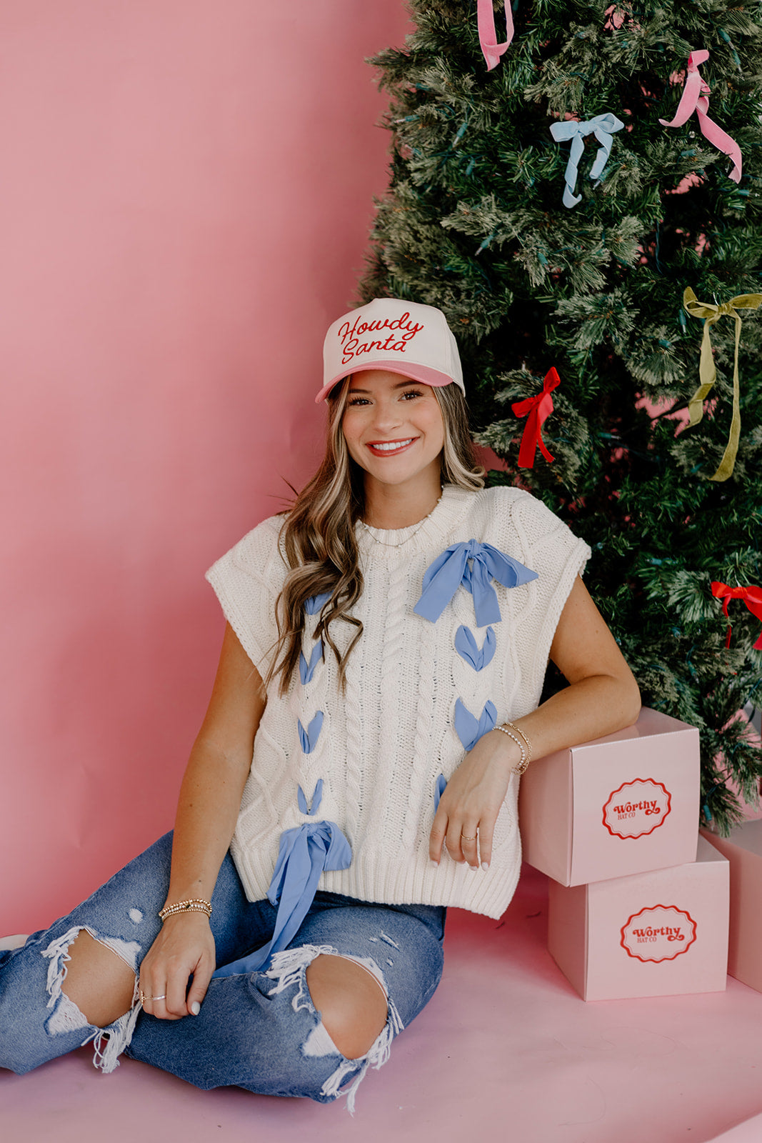 Howdy Santa Pink
