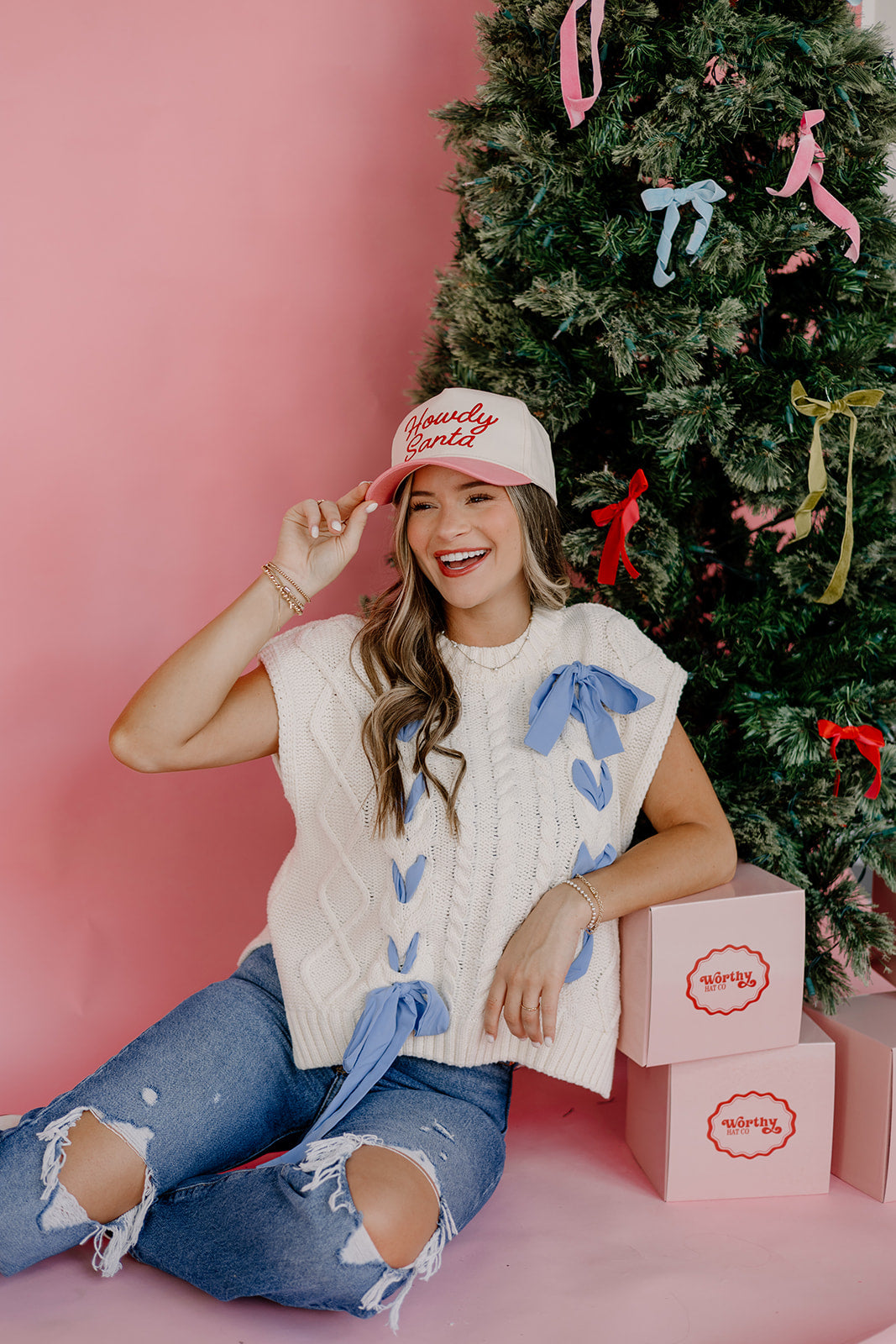 Howdy Santa Pink