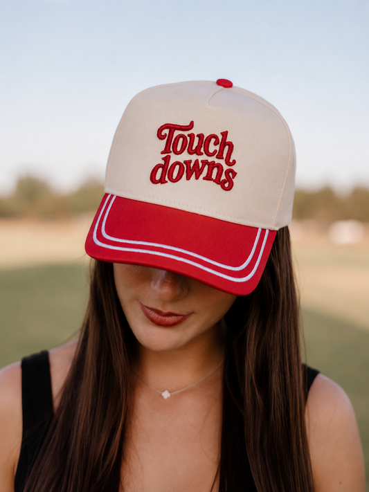 Red Touchdowns Trucker Cap