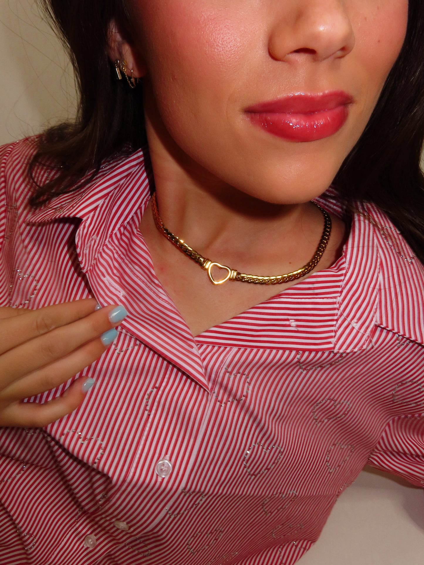 Gold Heart Chain Necklace *** pre order