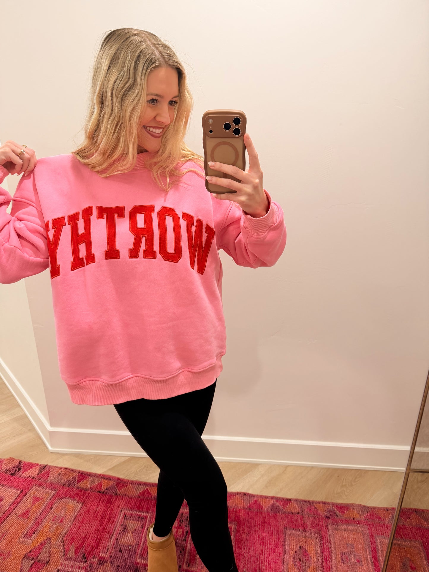 Pink & Red Worthy Mock