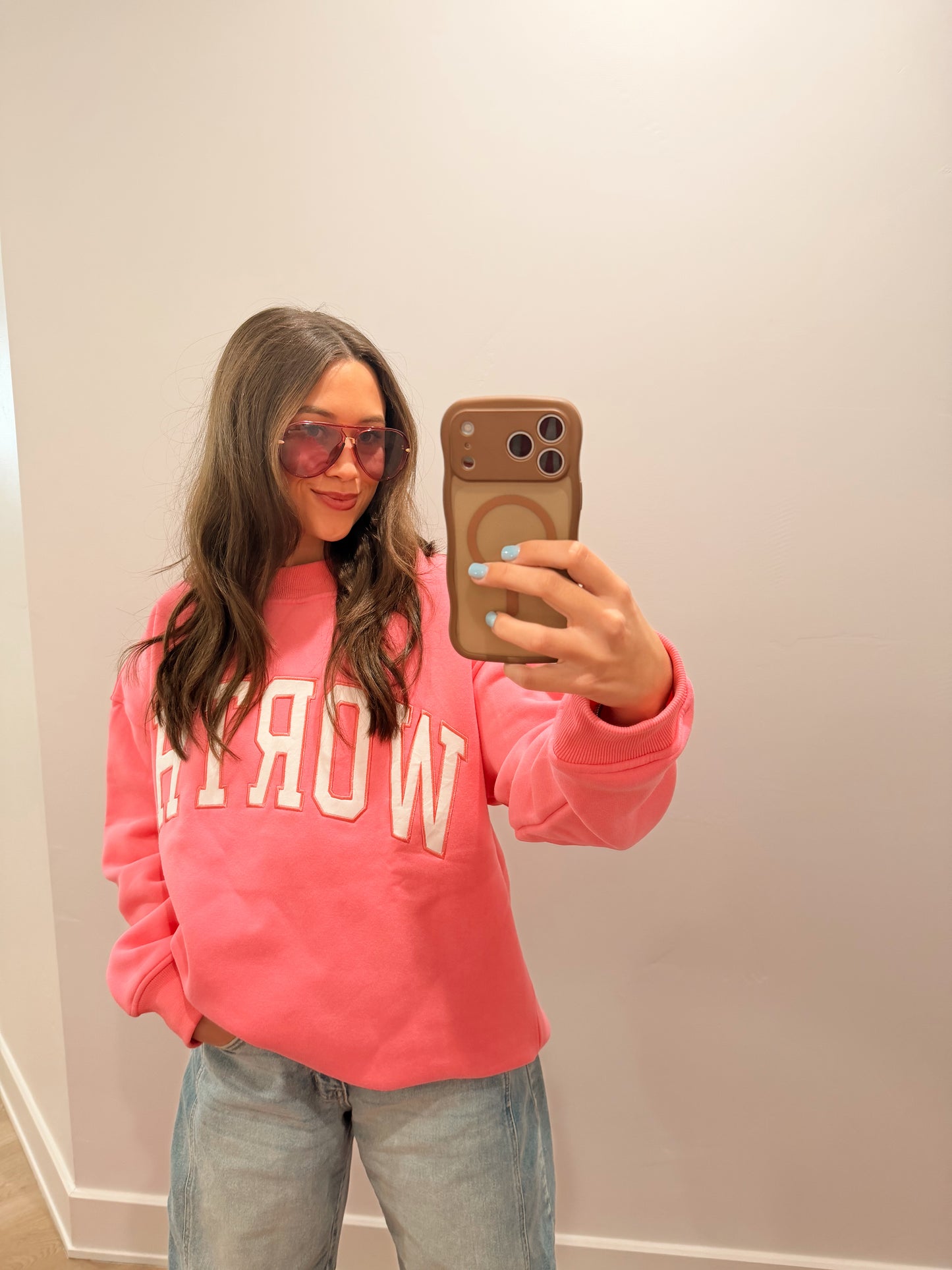 Neon Pink Worthy Mock