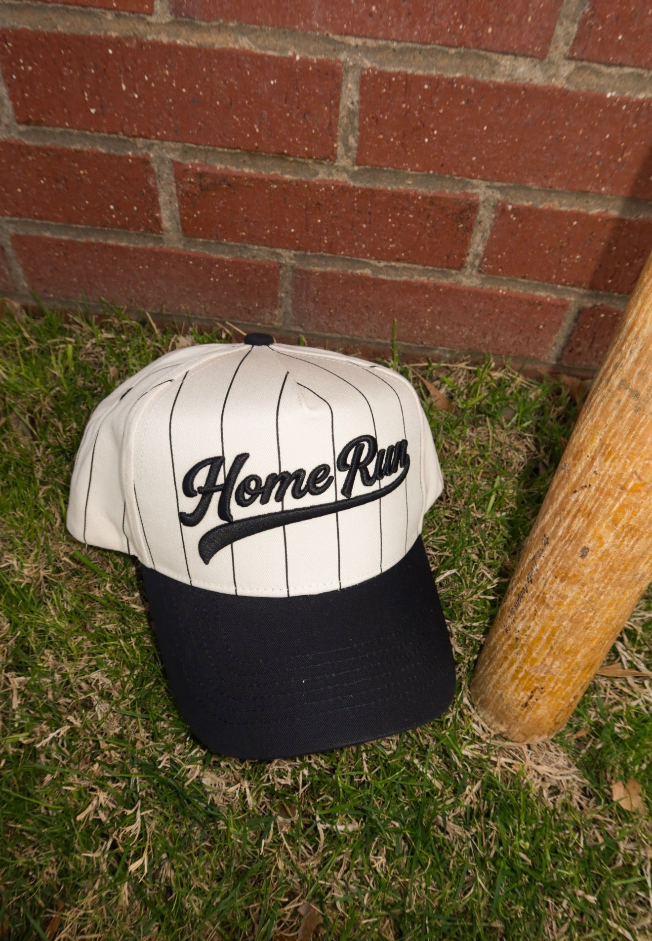 Home Run Black Pinstripe Cap