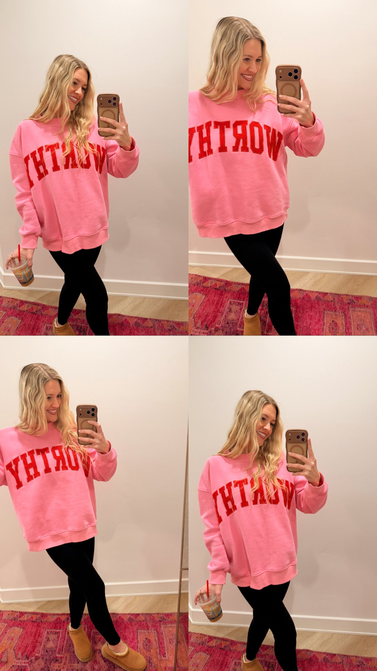 Pink & Red Worthy Mock