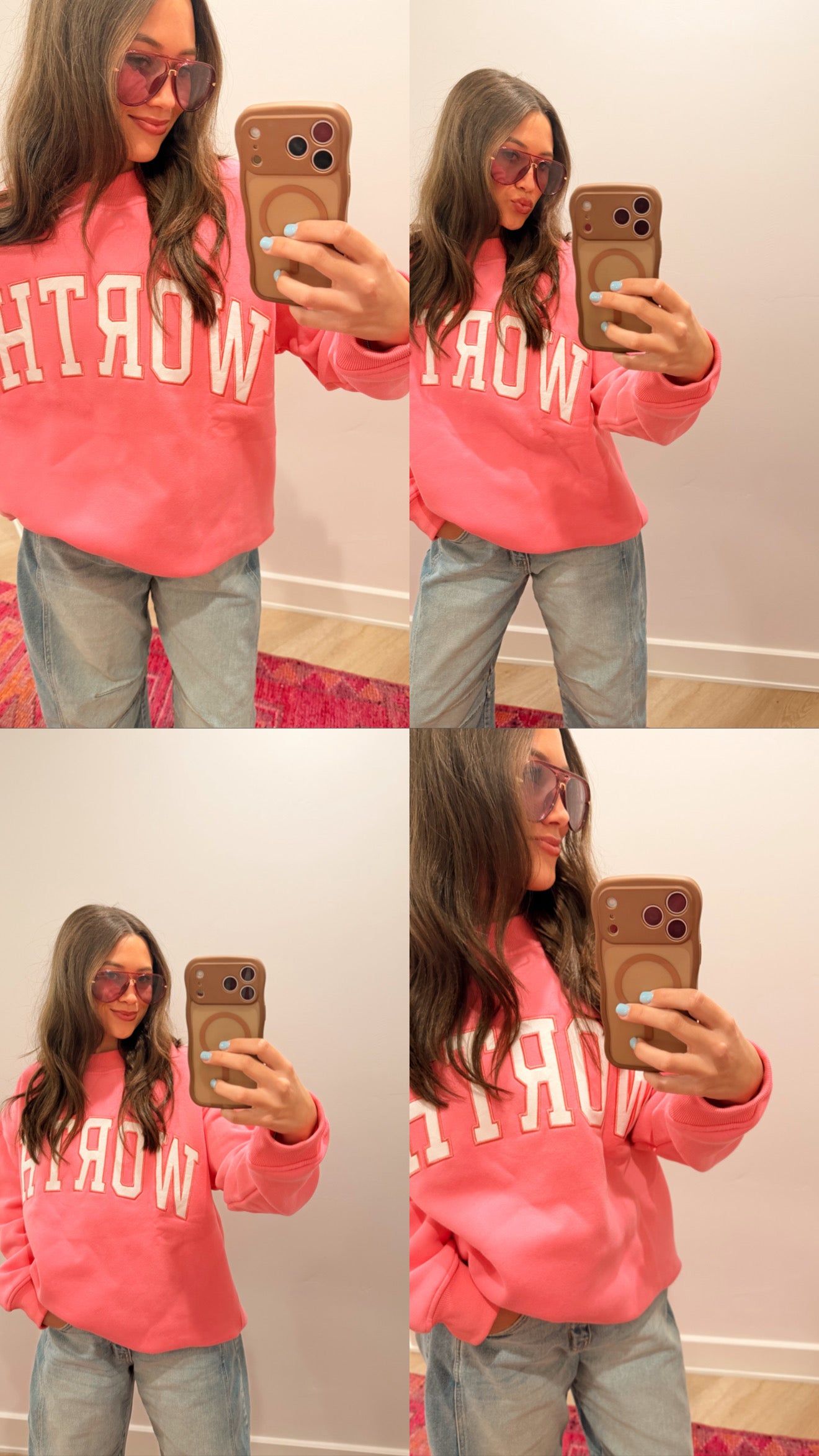 Neon Pink Worthy Mock