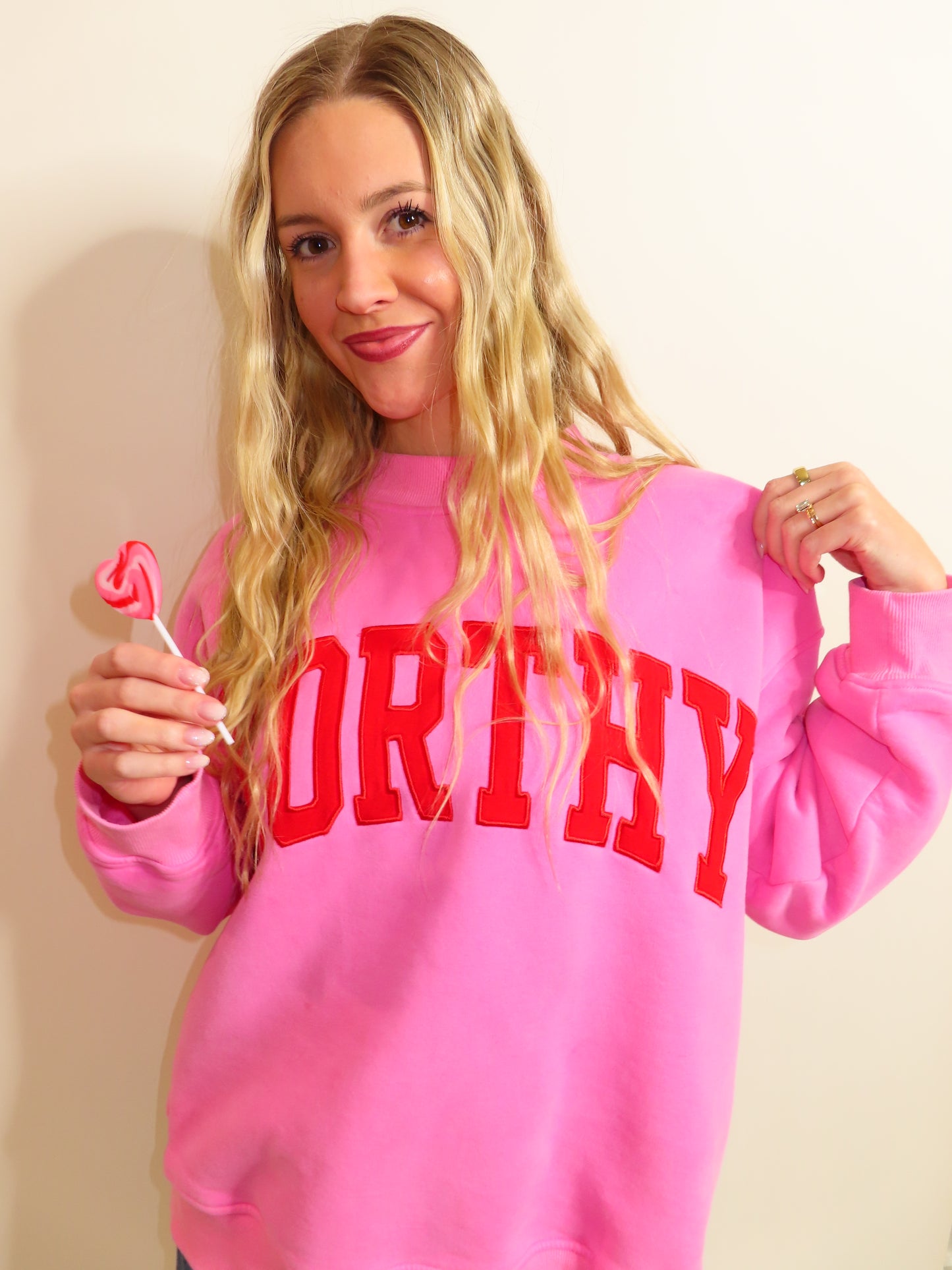 Pink & Red Worthy Mock