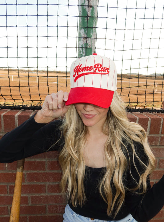 Home Run Red Pinstripe Cap