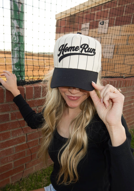 Home Run Black Pinstripe Cap
