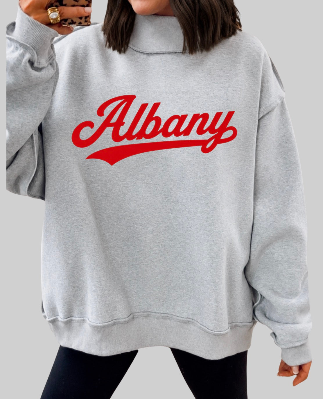 Albany lions REVERSIBLE mock-neck