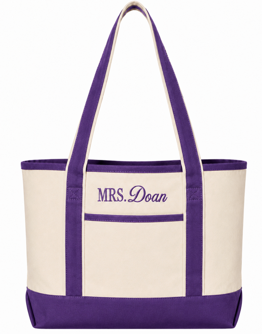 Custom Embroidered Canvas Bags